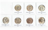 Coin 7 Kennedy Half Dollars 1965-1976