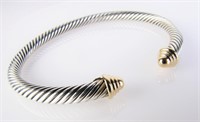 David Yurman Sterling/14K Cable Cuff Bracelet
