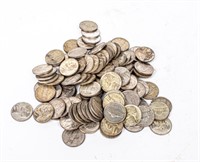 Coin 100 Wartime Silver Jefferson Nickels XF/AU