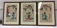 3 Needlepoint Pictures K15E