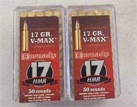 17 Calibre HMR Hornady V Max Cartridges