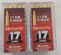 17 Calibre HMR Hornady V Max Cartridges