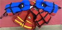 4 Life Jackets Includes