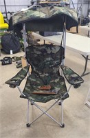 Camo Folding Chair with Canapy, knife and wood saw