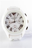 Lady's Emporio Armani White Ceramic Watch