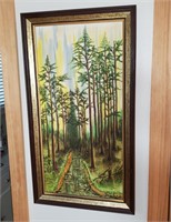 Signed Original oil painting North Carolina Woods