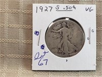 1927S Walking Liberty Half Dollar VG