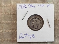 1936 Mercury Dime VF