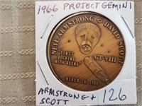 1966 Armstrong & Scott First Docking w/Agena Medal