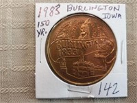 1983 Burlington IA Sesquicentennial Medal