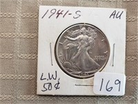 1941S Walking Liberty Half Dollar AU