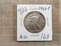 1941P Walking Liberty Half Dollar AU
