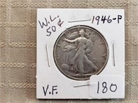 1946P Walking Liberty Half Dollar VF