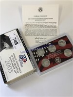 2005 US MINT STATE QUARTER SILVER PROOF SET