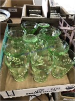 GREEN GLASSES, DESSERT CUPS