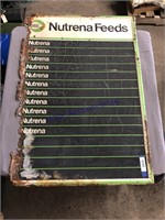 NUTRENA FEEDS TIN SIGN (RUSTED), 27.5 X 39.5"