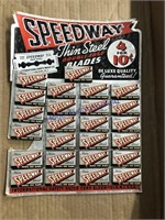 SPEEDWAY DOUBLE EDGE BLADES ON STORE DISPLAY
