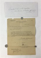 Franklin D. Roosevelt Original Signature Document