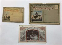 2 Binghamton, NY Post Card Souvenier Folders