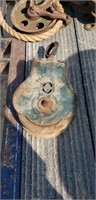 Antique Wooden Pulley
