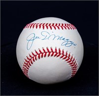 Joe DiMaggio Signed Rawlings AL Baseball AAU COA