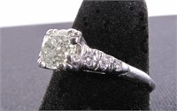 Lady's Vintage Platinum and Diamond Ring