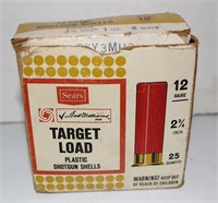 Part box Sears Ted Williams 12 ga shotgun shells