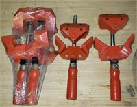 Lot 4 Bessey angle corner clamps