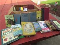 BOX OF BOOKS- KIDS BOOKS, OLD CHURCH SONG BOOKS,