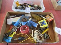 2 BAXES WIRING SUPPLIES, WIRING TOOLS,MORE
