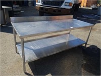 6 ft by 30 in heavy Quest stainless steel table