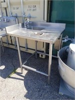 34 inch hand sink with garbage hole