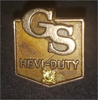 Hevi Duty 10k gold service pin w diamond