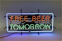 FREE BEER TOMORROW 3 COLOR NEON