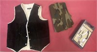 Game Cleaning Kit, Sheep Skin Vest & Camo Material