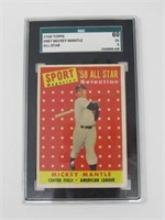 1958 TOPPS #487 MICKEY MANTLE ALL-STAR: