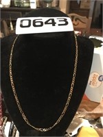 18" STERLING GOLD TONE NECKLACE