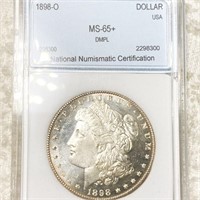 1898-O Morgan Silver Dollar NNC - MS65+ DMPL