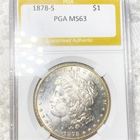 1878-S Morgan Silver Dollar PGA - MS63