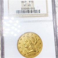 1849 $10 Gold Eagle NGC - XF40 FIXXXX