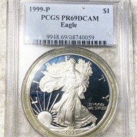 1999-P Emergency Silver Eagle PCGS - PR 69 DCAM