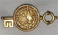Scholastic award  key 10k gF pin
