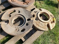 Pair rear wheel weight - likely Allis Chalmers
