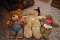 3 STUFFED TEDDY BEARS