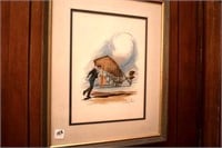 SIGNED EARLY AIRPLANE PRINT BY ARTIST