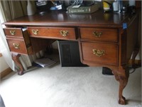 Drexel Desk, No Contents, 60x30x30, Leather Top