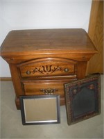 Picture Frames and Night Stand, 26x15x23