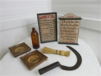 Vintage Field Tool, Vintage Wall Signs,