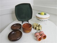 Covered Dish, Wooden Bowls, Napkin Rings