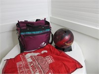 Vintage Bowling Ball & Carry Case